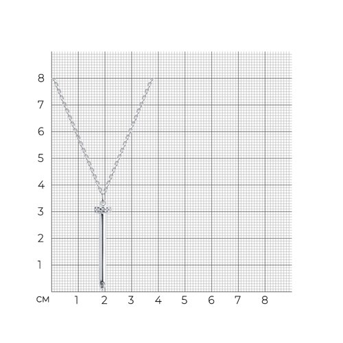 Колье из серебра с фианитами из серебро — вид 5