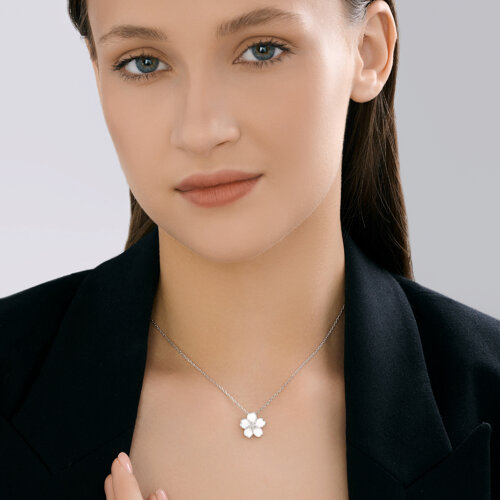 Колье из серебра с эмалью из серебро — вид 4