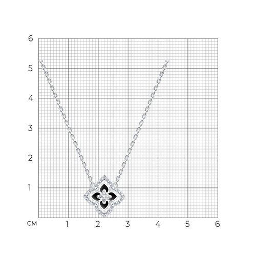 Колье из серебра с фианитами и эмалью из серебро — вид 5