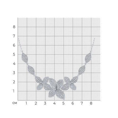 Колье из серебра с фианитами из серебро — вид 5