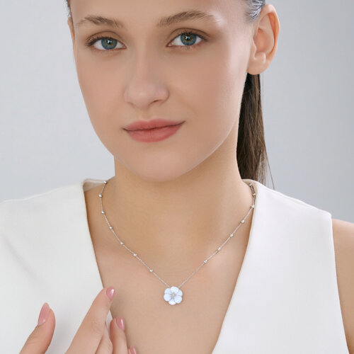 Колье из серебра с эмалью из серебро — вид 4