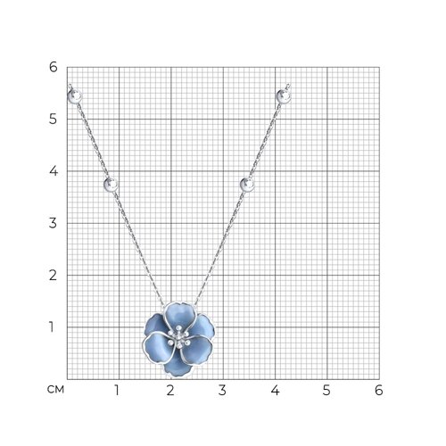 Колье из серебра с эмалью из серебро — вид 5