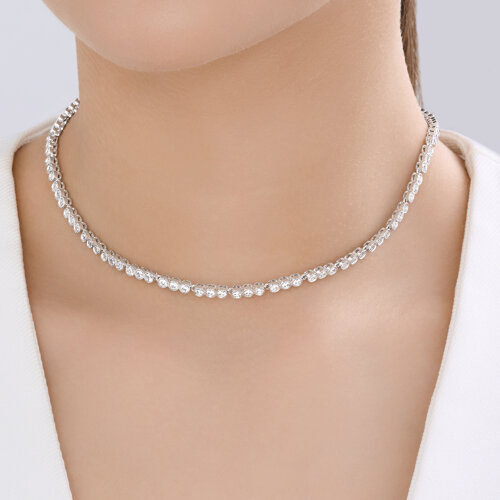 Колье из серебра с фианитами из серебро — вид 3