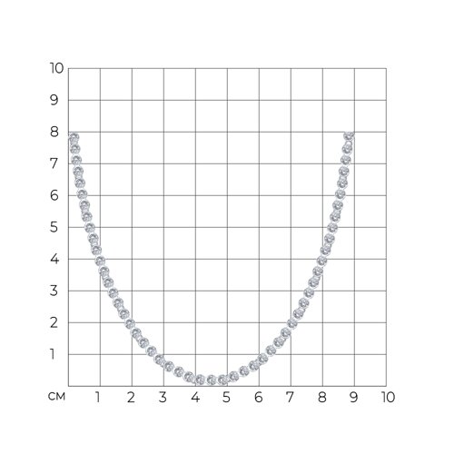 Колье из серебра с фианитами из серебро — вид 5