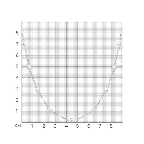 Колье из серебра с синтетическим жемчугом из серебро — вид 5