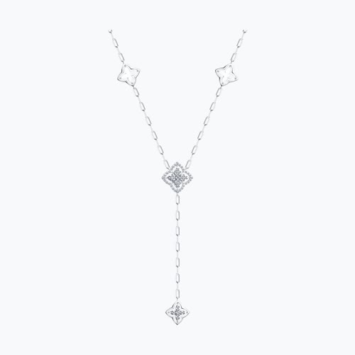 Колье из серебра с фианитами - видео на модели