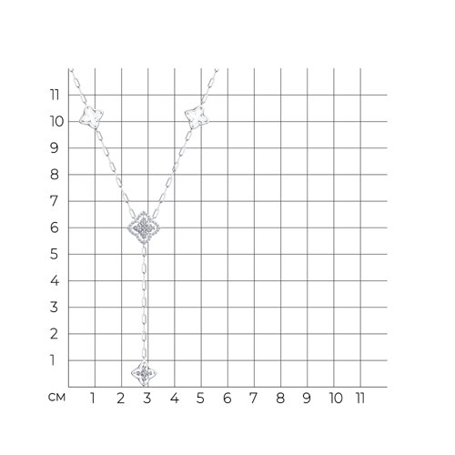 Колье из серебра с фианитами из серебро — вид 5