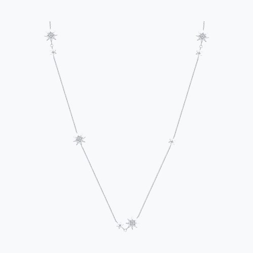 Колье из серебра с фианитами - видео на модели