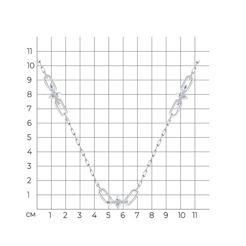 Колье из серебра с фианитами из серебро — вид 5