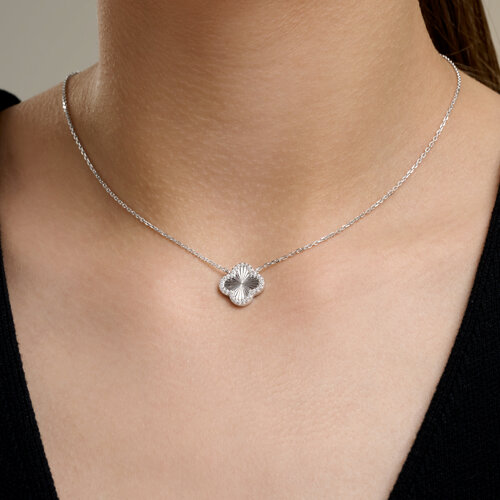 Колье из серебра с фианитами из серебро — вид 3