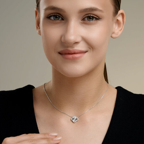 Колье из серебра с фианитами из серебро — вид 4