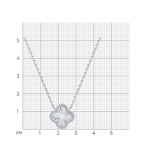 Колье из серебра с фианитами из серебро — вид 5