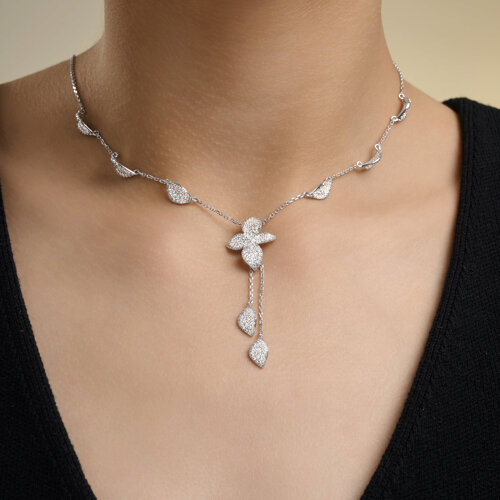 Колье из серебра с фианитами из серебро — вид 3