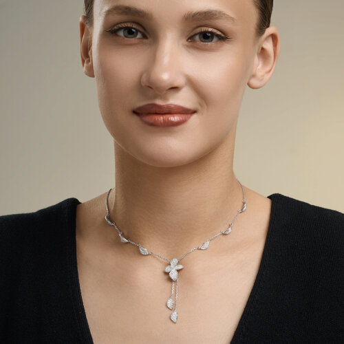 Колье из серебра с фианитами из серебро — вид 4