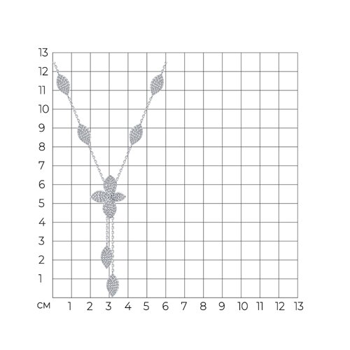 Колье из серебра с фианитами из серебро — вид 5