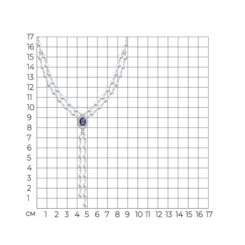 Колье из серебра с фианитами из серебро — вид 6
