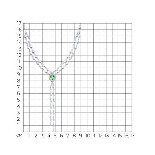 Колье из серебра с фианитами из серебро — вид 6