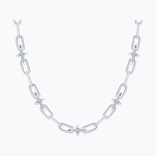 Колье из серебра с фианитами - видео на модели