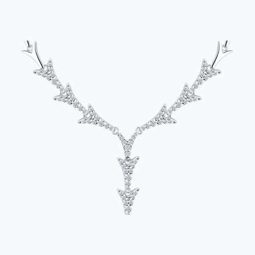 Колье из серебра с фианитами из серебро — вид 2