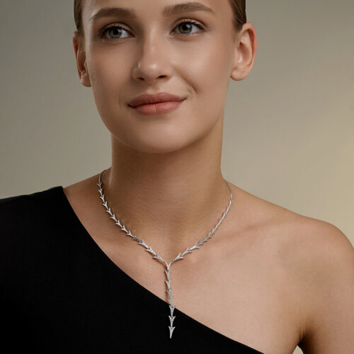 Колье из серебра с фианитами из серебро — вид 5