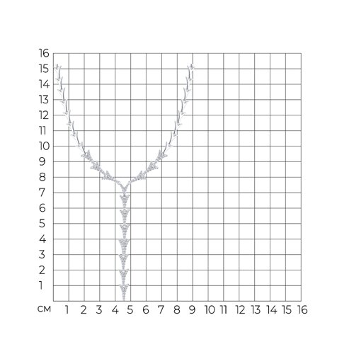 Колье из серебра с фианитами из серебро — вид 6