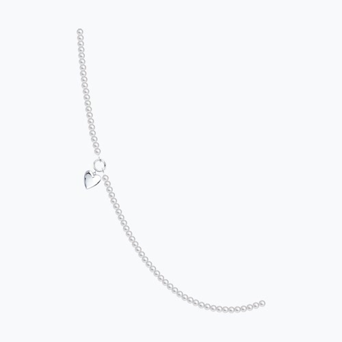 Колье сотуар из серебра с синтетическим жемчугом - видео на модели