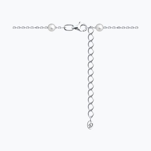 Колье из серебра с синтетическим жемчугом из серебро — вид 2