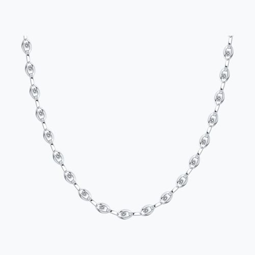 Колье из серебра с фианитами - видео на модели