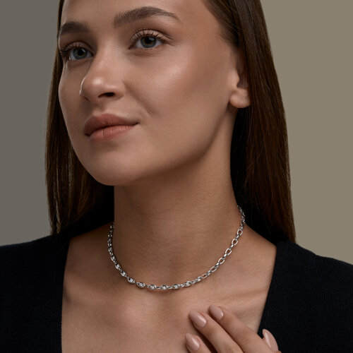 Колье из серебра с фианитами из серебро — вид 4