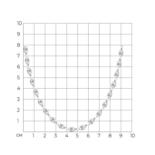 Колье из серебра с фианитами из серебро — вид 5