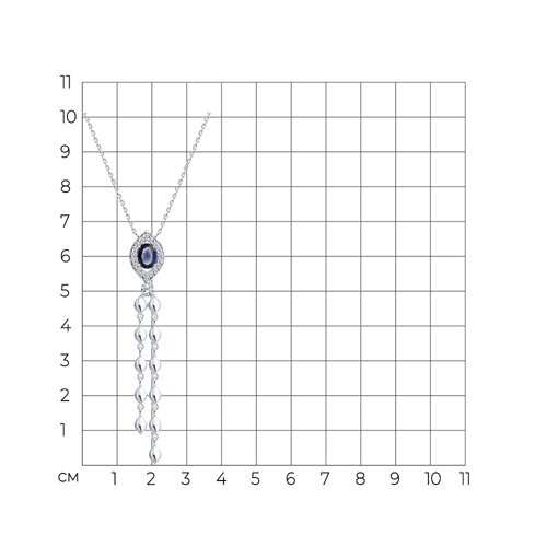 Колье из серебра с фианитами из серебро — вид 5