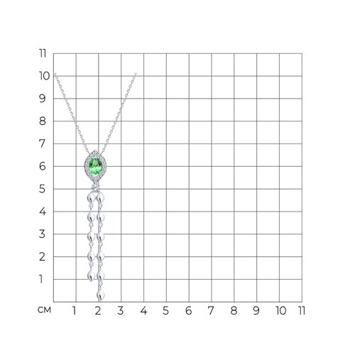 Колье из серебра с фианитами из серебро — вид 5