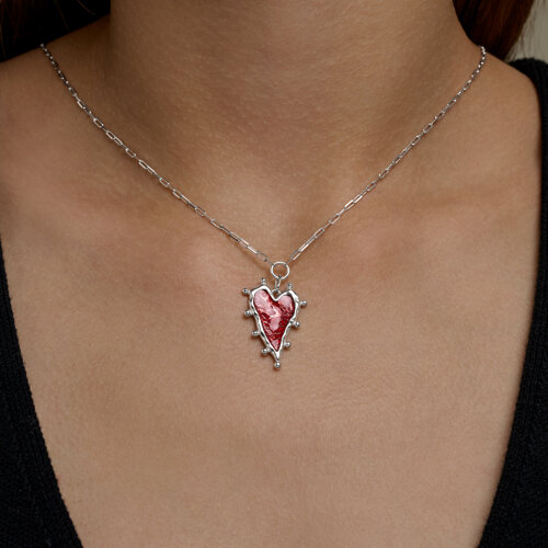 Колье из серебра с эмалью из серебро — вид 3