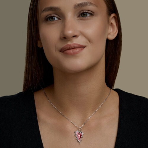 Колье из серебра с эмалью из серебро — вид 5