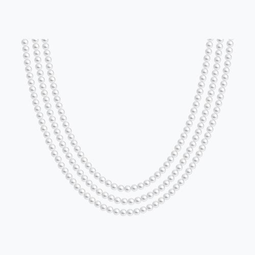 Колье из серебра с синтетическим жемчугом - видео на модели