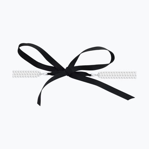 Колье из серебра с синтетическим жемчугом из серебро — вид 2