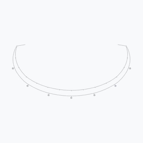 Колье из серебра с фианитами из серебро