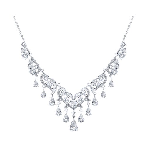 Колье из серебра с фианитами - видео