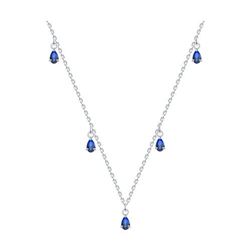 Колье из серебра с фианитами