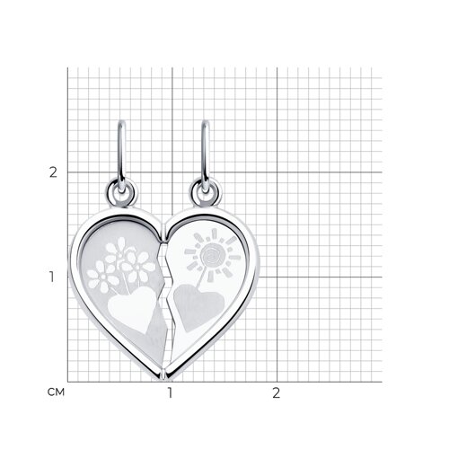 Подвеска из серебра с лазерной обработкой из серебро — вид 4