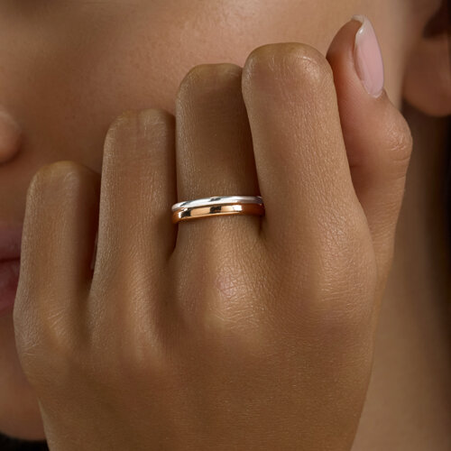 Обручальное кольцо из золочёного серебра из серебро — вид 3