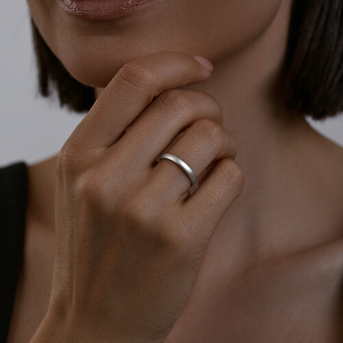 Обручальное кольцо из серебра из серебро — вид 3