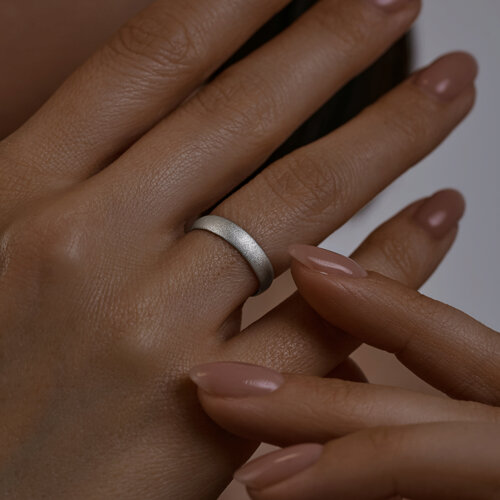 Обручальное кольцо из серебра из серебро — вид 3