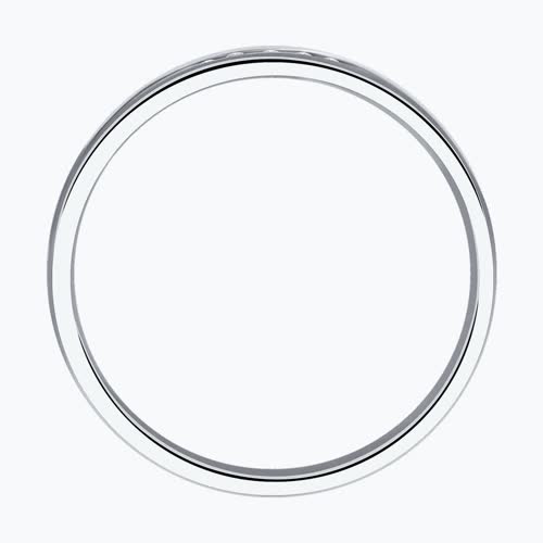 Обручальное кольцо из серебра с фианитом из серебро — вид 3