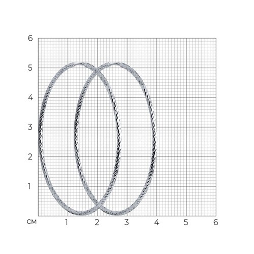 Серьги конго из серебра с алмазной гранью из серебро — вид 4