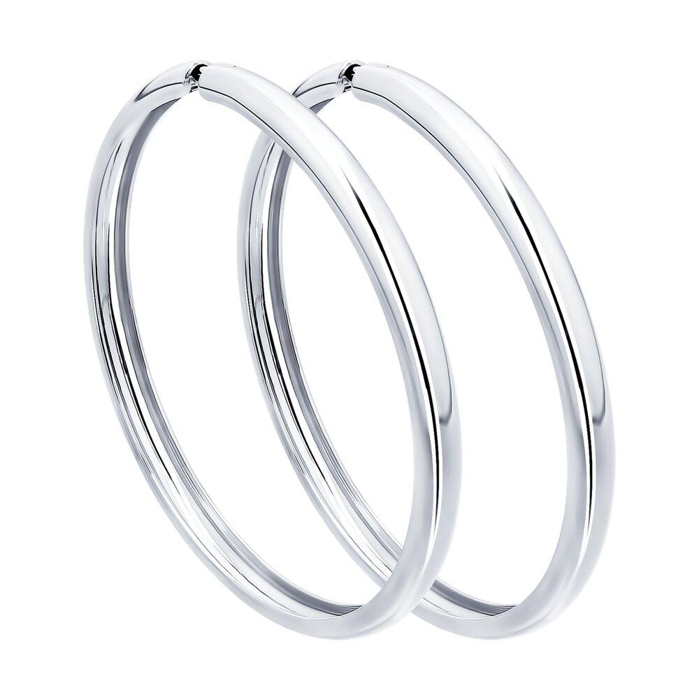 Серьги конго из серебра - видео на модели