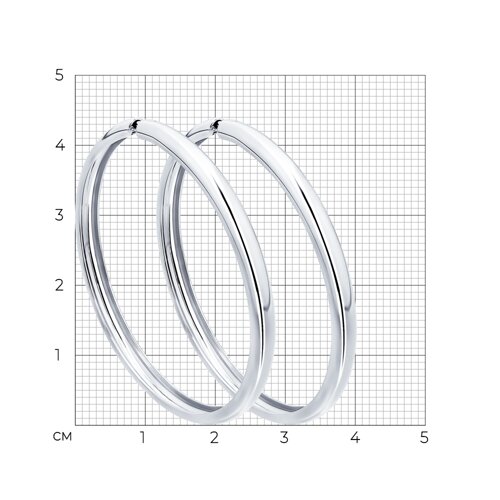 Серьги конго из серебра из серебро — вид 4