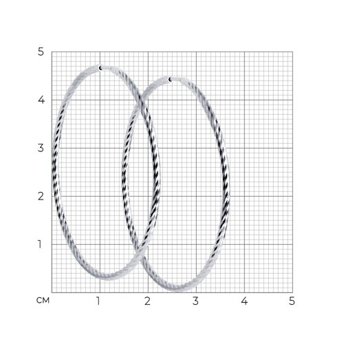 Серьги конго из серебра с алмазной гранью из серебро — вид 4