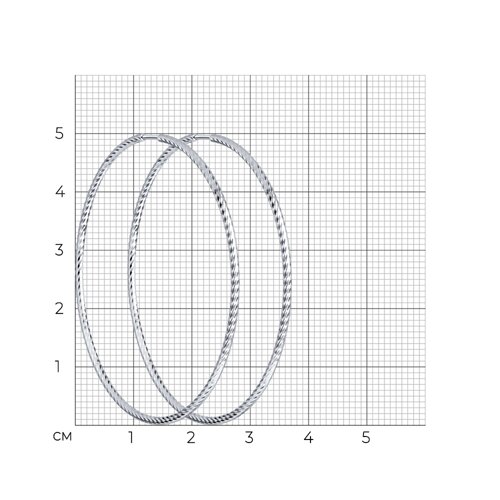 Серьги конго из серебра с алмазной гранью из серебро — вид 4