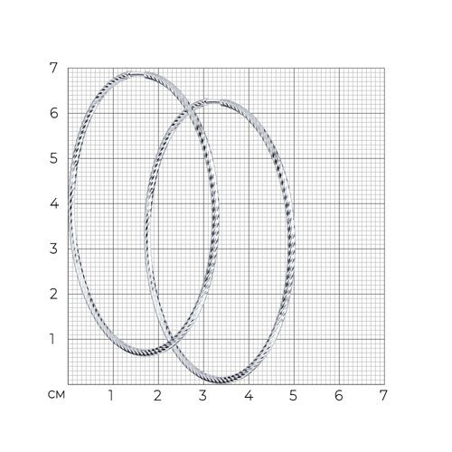 Серьги конго из серебра с алмазной гранью из серебро — вид 4